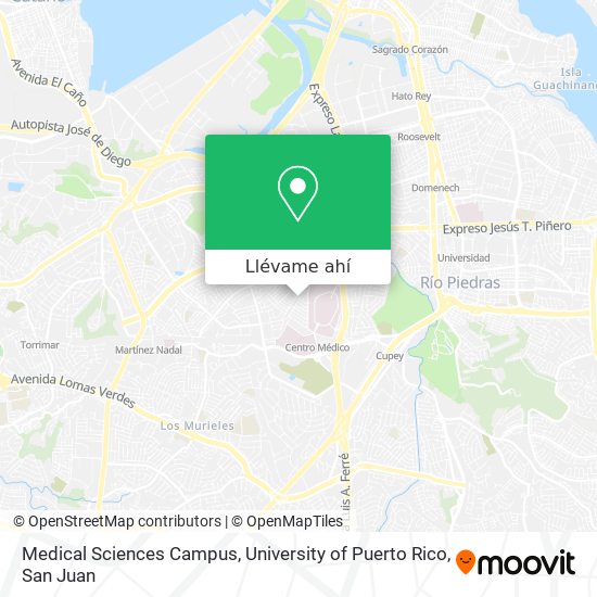Mapa de Medical Sciences Campus, University of Puerto Rico