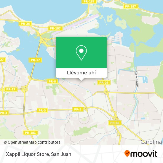 Mapa de Xappil Liquor Store