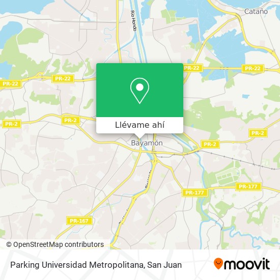 Mapa de Parking Universidad Metropolitana