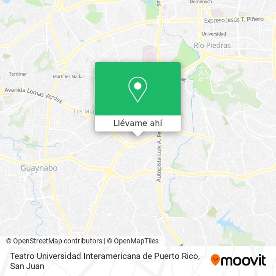 Mapa de Teatro Universidad Interamericana de Puerto Rico