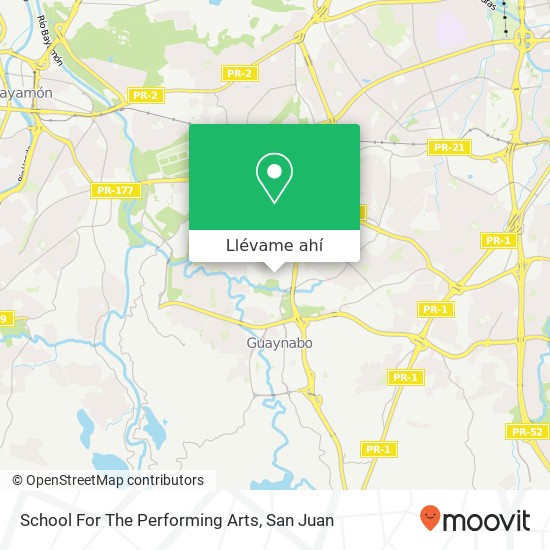 Mapa de School For The Performing Arts