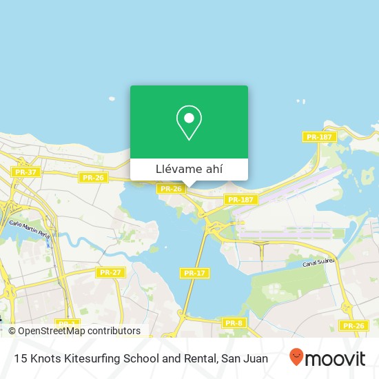 Mapa de 15 Knots Kitesurfing School and Rental
