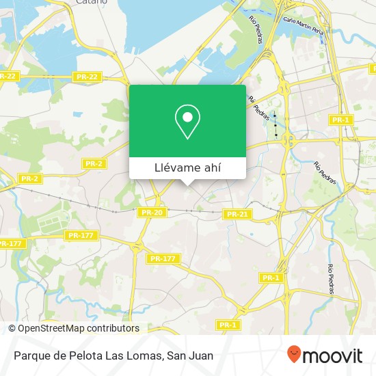 Mapa de Parque de Pelota Las Lomas
