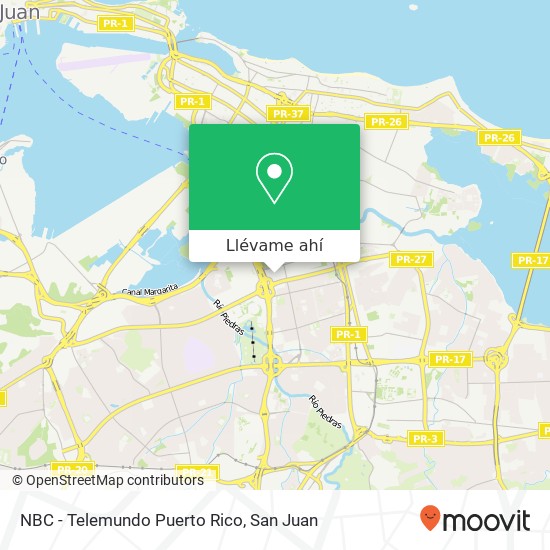 Mapa de NBC - Telemundo Puerto Rico