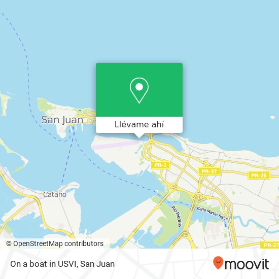 Mapa de On a boat in USVI