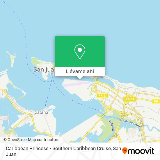 Mapa de Caribbean Princess - Southern Caribbean Cruise