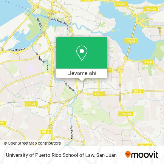 Mapa de University of Puerto Rico School of Law