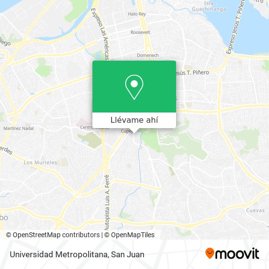 Mapa de Universidad Metropolitana