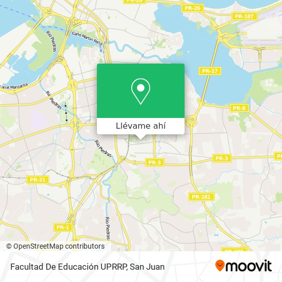Mapa de Facultad De Educación UPRRP