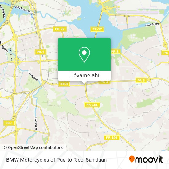 Mapa de BMW Motorcycles of Puerto Rico
