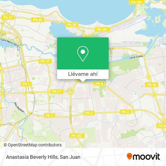 Mapa de Anastasia Beverly Hills