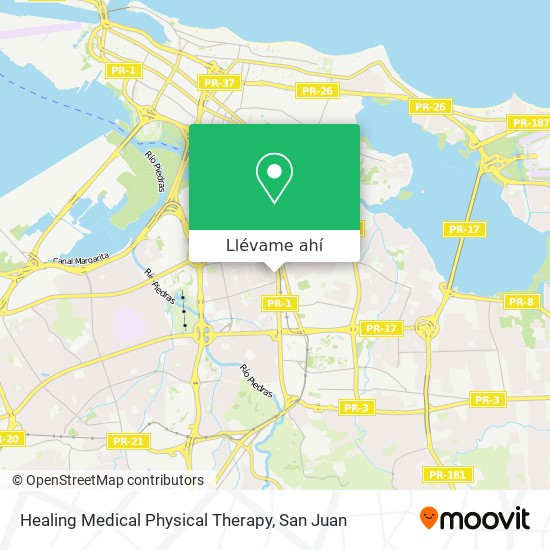 Mapa de Healing Medical Physical Therapy