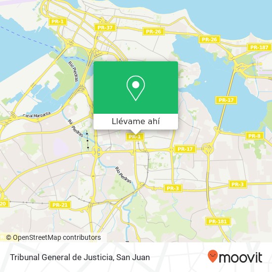 Mapa de Tribunal General de Justicia