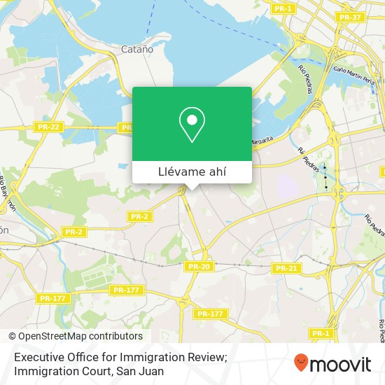 Mapa de Executive Office for Immigration Review; Immigration Court