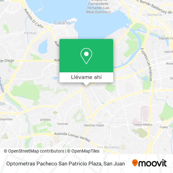Mapa de Optometras Pacheco San Patricio Plaza