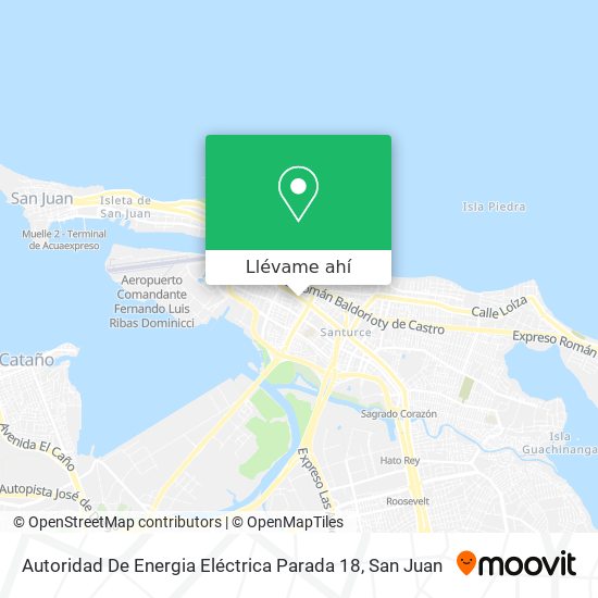Mapa de Autoridad De Energia Eléctrica Parada 18