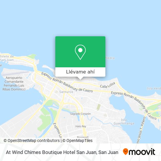 Mapa de At Wind Chimes Boutique Hotel San Juan