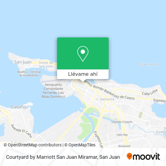 Mapa de Courtyard by Marriott San Juan Miramar
