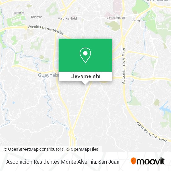 Mapa de Asociacion Residentes Monte Alvernia
