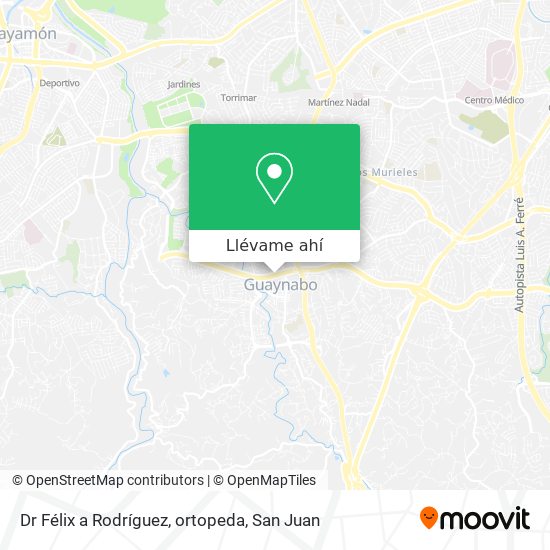 Mapa de Dr Félix a Rodríguez, ortopeda