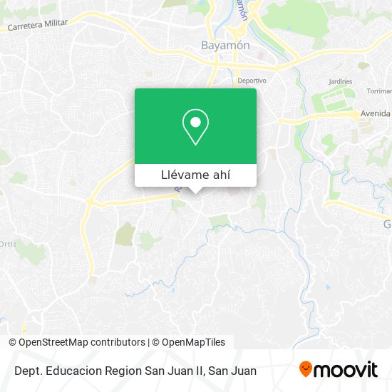 Mapa de Dept. Educacion Region San Juan II