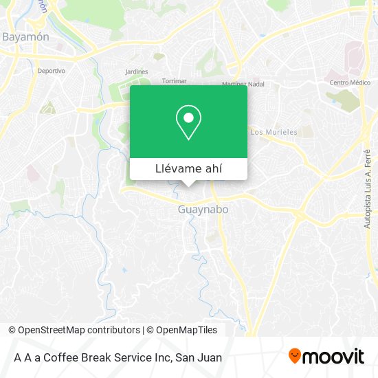 Mapa de A A a Coffee Break Service Inc