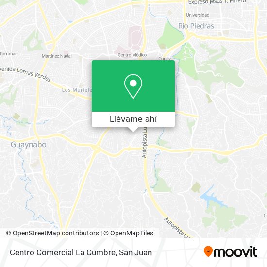 Mapa de Centro Comercial La Cumbre