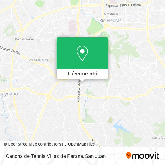 Mapa de Cancha de Tennis Villas de Paraná