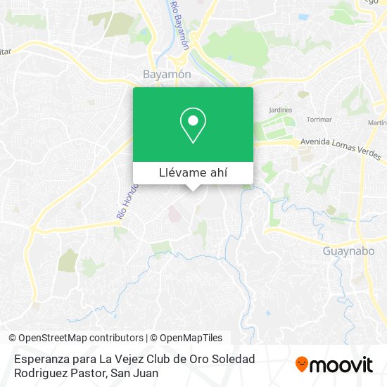 Mapa de Esperanza para La Vejez Club de Oro Soledad Rodriguez Pastor