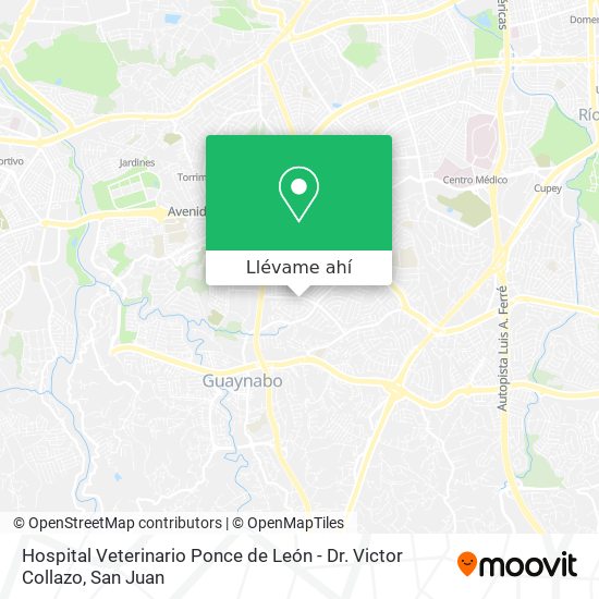 Mapa de Hospital Veterinario Ponce de León - Dr. Victor Collazo
