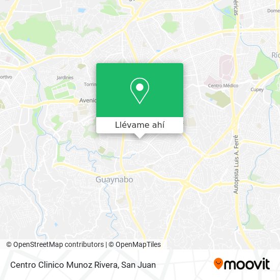 Mapa de Centro Clinico Munoz Rivera