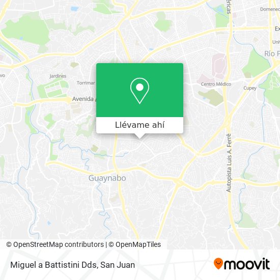 Mapa de Miguel a Battistini Dds