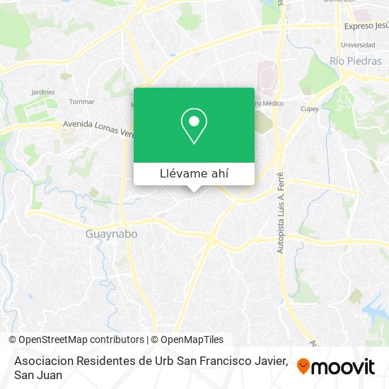 Mapa de Asociacion Residentes de Urb San Francisco Javier