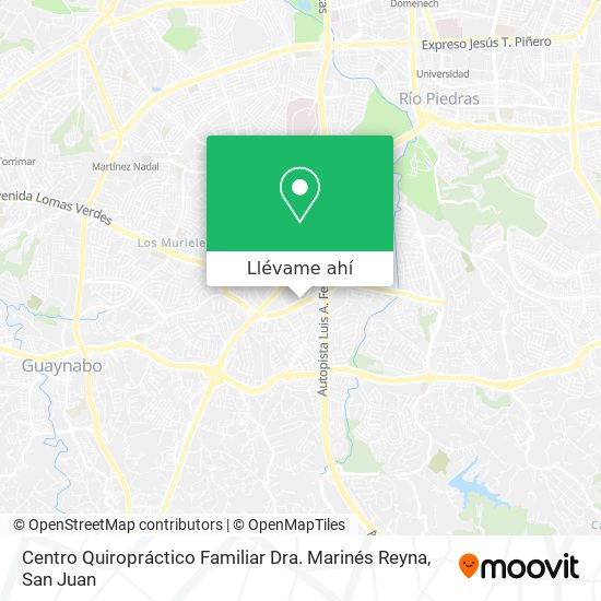 Mapa de Centro Quiropráctico Familiar Dra. Marinés Reyna
