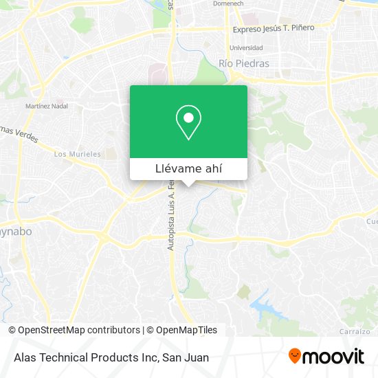 Mapa de Alas Technical Products Inc