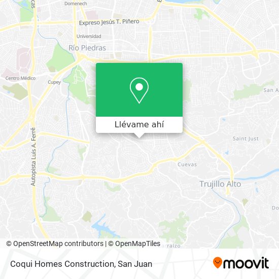 Mapa de Coqui Homes Construction