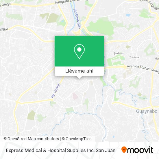Mapa de Express Medical & Hospital Supplies Inc