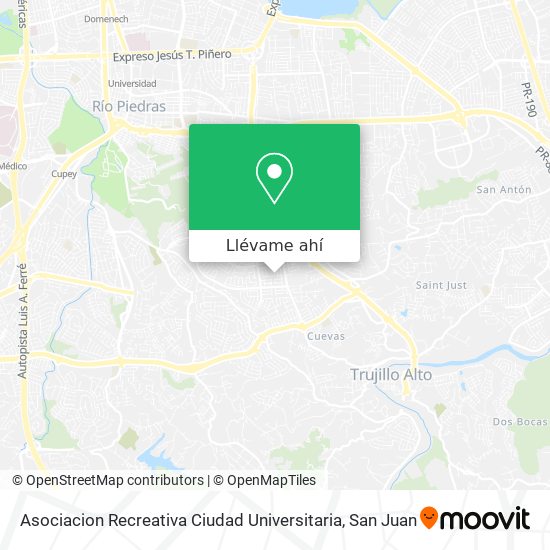Mapa de Asociacion Recreativa Ciudad Universitaria
