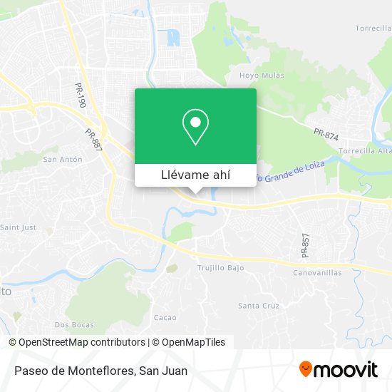 Mapa de Paseo de Monteflores