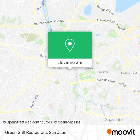 Mapa de Green Grill Restaurant