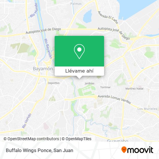 Mapa de Buffalo Wings Ponce
