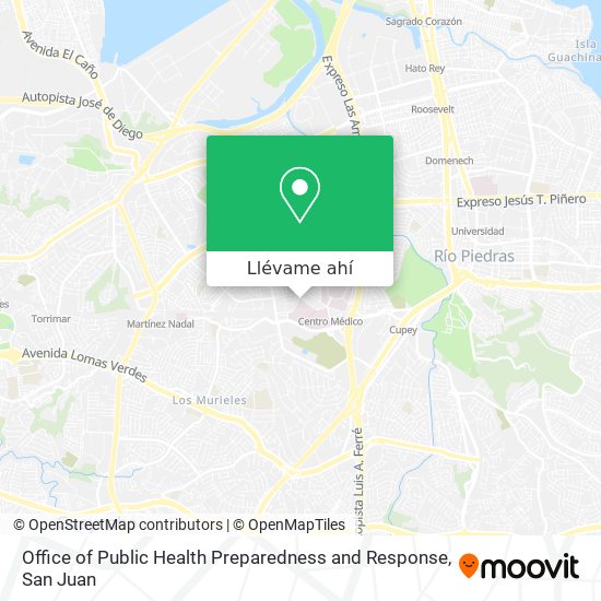 Mapa de Office of Public Health Preparedness and Response