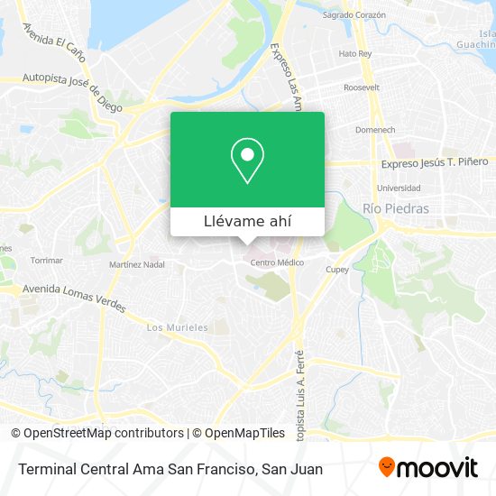 Mapa de Terminal Central Ama San Franciso