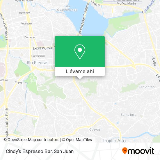 Mapa de Cindy's Espresso Bar
