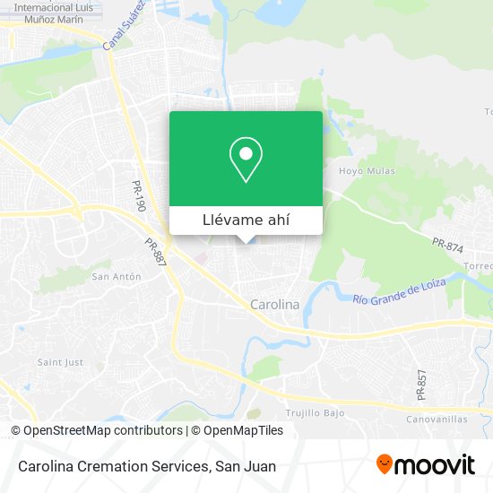Mapa de Carolina Cremation Services