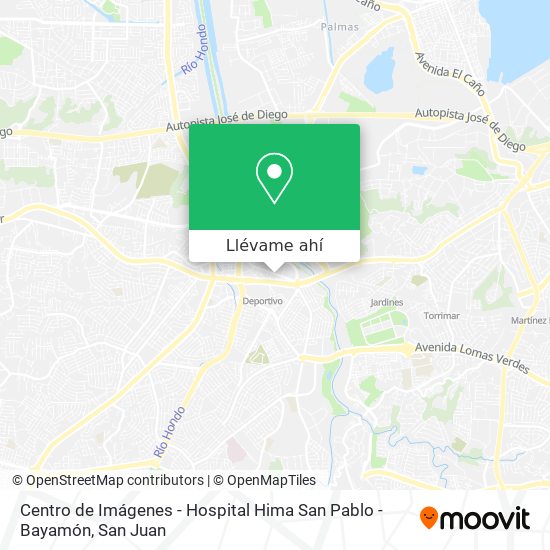 Mapa de Centro de Imágenes - Hospital Hima San Pablo - Bayamón