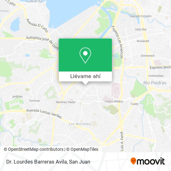 Mapa de Dr. Lourdes Barreras Avila