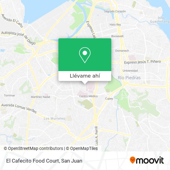 Mapa de El Cafecito Food Court