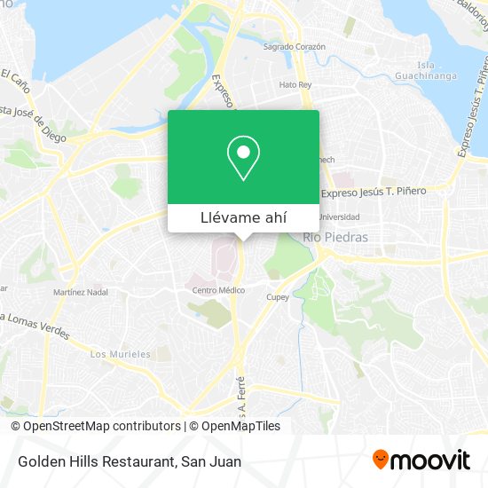 Mapa de Golden Hills Restaurant