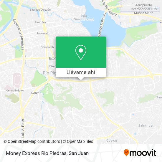Mapa de Money Express Rio Piedras